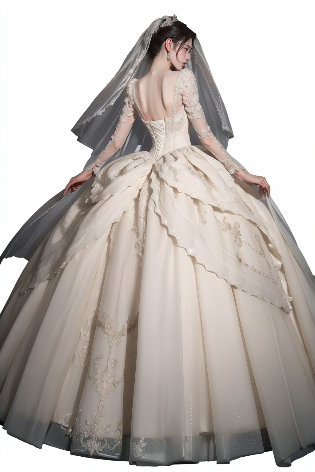 14690-2707724734-1girl,solo,medium breasts,outdoors,(white background),_lora_GoodHands-beta2_1_,(full body_1.3),standing,(from behind_1.1),_lora_.png